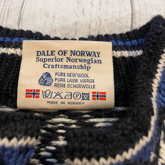Vintage Dale Of Norway Sweater Pullover 100% Wool Knit Sz XL Unisex Dale Classic - Picture 11 of 13